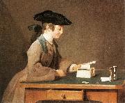 Jean Simeon Chardin The House of Cards oil painting on canvas